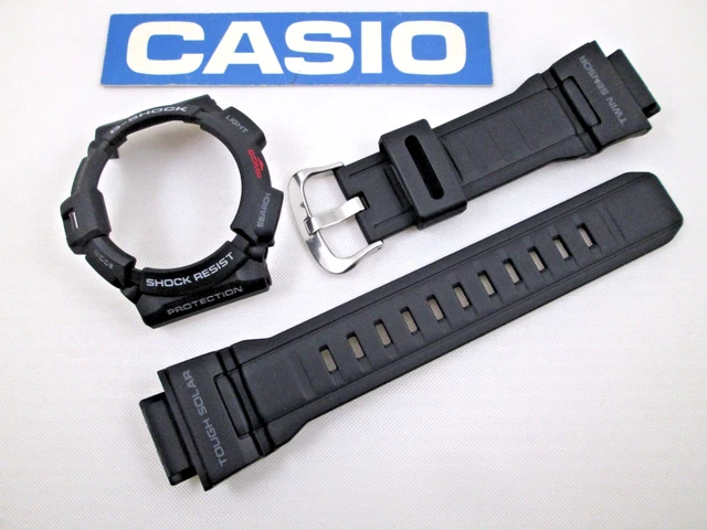 Genuine Casio G-Shock Mudman G-9300 G9300 black resin watch band & bezel set
