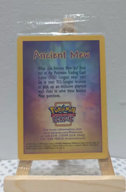 Sealed Ancient Mew 'The Power of One' Movie 2000 Black Star Promo Pokemon Card!