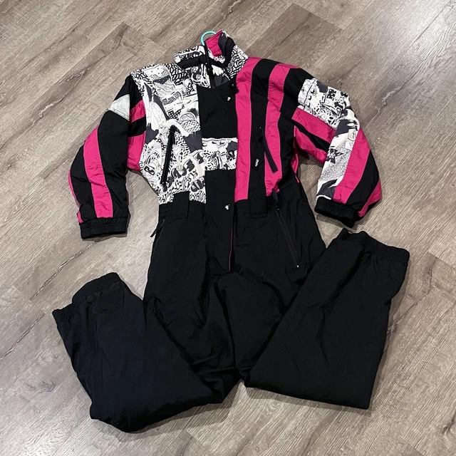 VINTAGE SKI SNOW Suit Bib 80s 90s zip Ski Bibs Gore tex snowboard