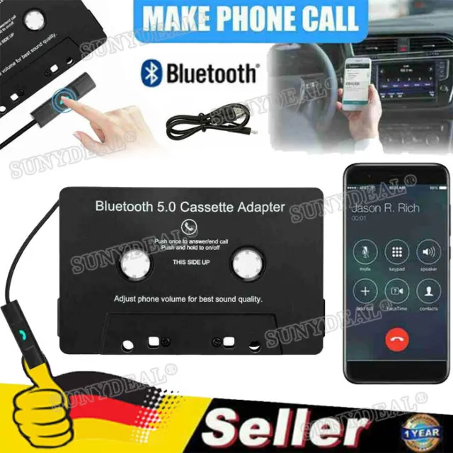 ADATTATORE NASTRO CASSETTA audio stereo Bluetooth 5.0 auto MP3