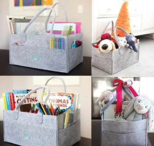 Spacious Diaper Tote: Effortlessly Organize Diapers, Wipes, Toys & more in Style
