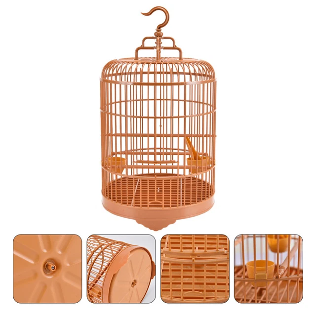 1 juego de jaula de plástico para pájaros visión jaula para pájaros baño para pájaros para jaula
