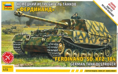 Zvezda 5041 Sd.Kfz.184 Ferdinand German Tank Destroyer scale 1/72