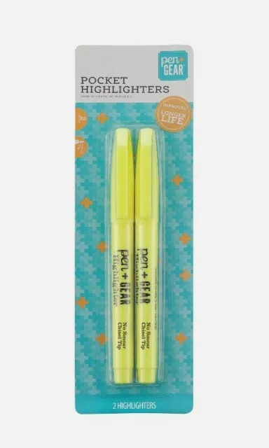 PEN GEAR GEL HIGHLIGHTERS MULTIPLE COLORS NEW NO PACKAGE