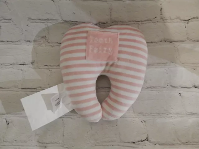 Pink Striped Tooth Fairy Pillow/9x8x3