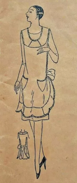 1920s Simplicity Sewing Pattern 93 Womens Full Apron Size Medium Antique 6323