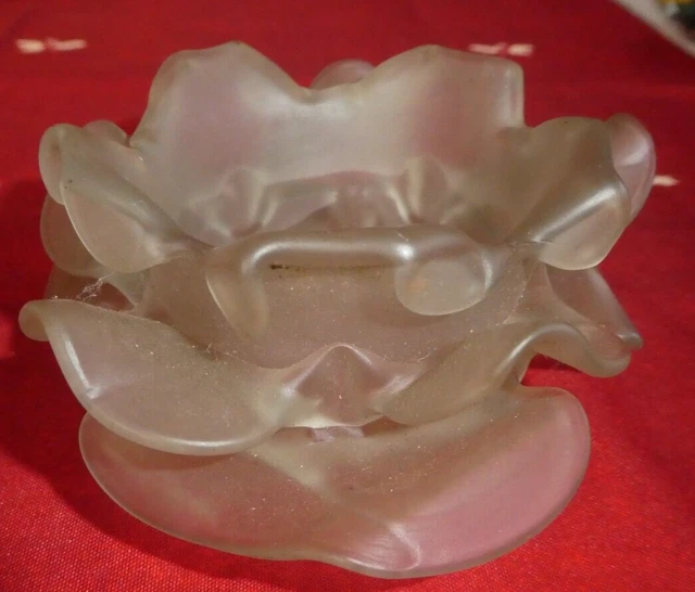 Ancienne tulipe pâte de verre forme de fleur fumé pour lustre lampe applique