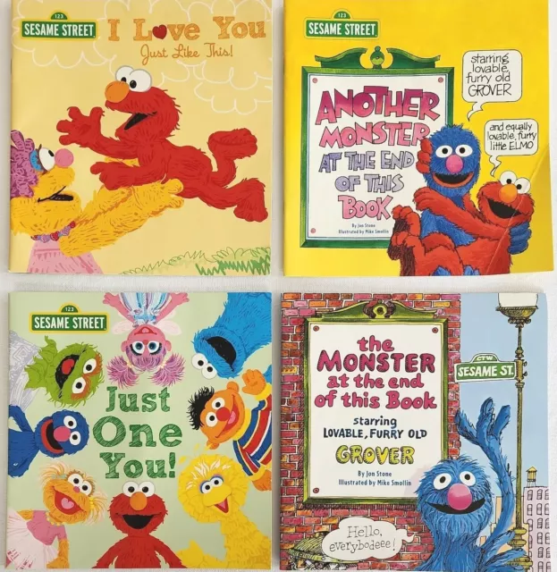 4x Sesame Street paperback children's story books Fun Loving kids books