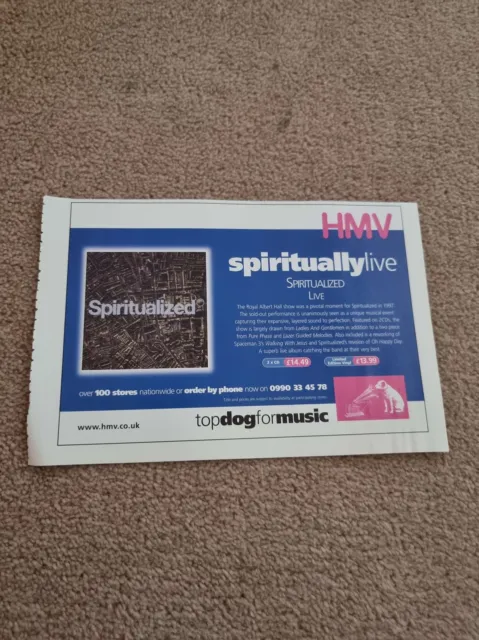 Tnewm101 Advert 5X8 Spiritualized : 'Live'