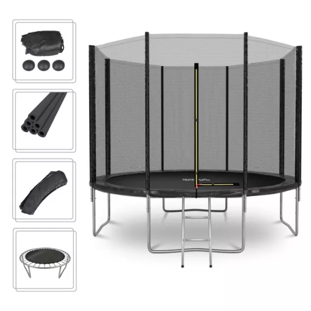 Trampoline Deluxe ø305cm Noir ø 10Ft / 305 cm