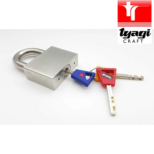 50mm 5cm Acier Inoxydable Anti Rouille Cadenas Haute Sécurité Manille Verrou X 2