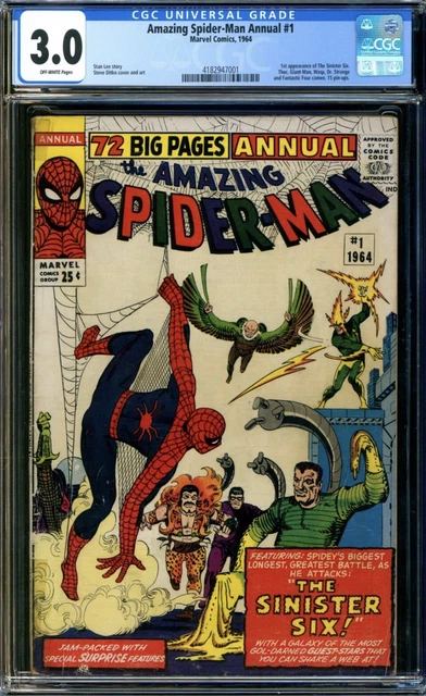 Amazing Spider-Man Annual #1 Marvel CGC 3.0 1st Sinister Six
