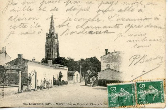 Carte Postale   Charente / Marennes Entree Du Champ De Foire