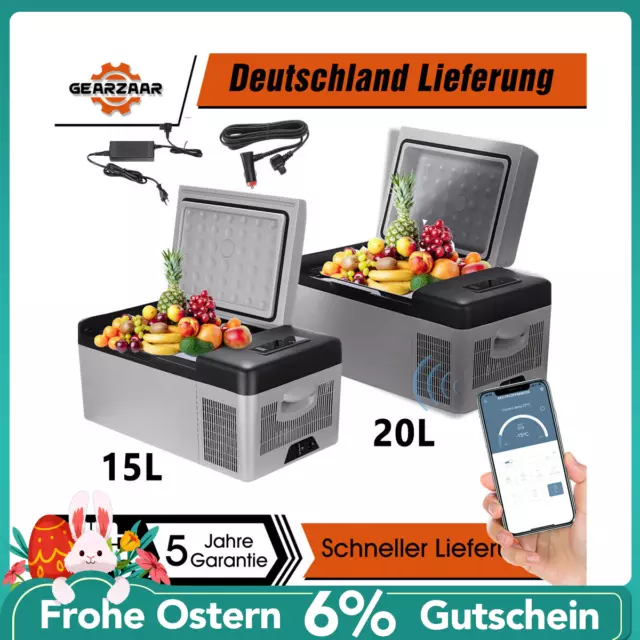 Kompressor Kühlbox 15L/20L Kühlschrank Auto Camping APP 12V-24V/230V Kühlboxen