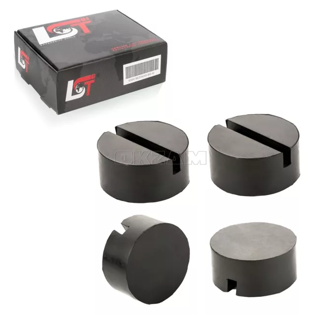 4x Cric de Véhicule 75x35 MM Rond Caoutchouc Adaptateur Bloc en pour Jeep