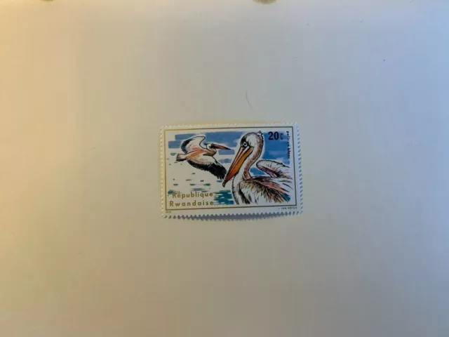 Rwanda Rwandaise 1975 Mnh Birds White Pelican