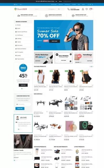 Amazon eBay Affiliate / Aliexpres DropShipping E-Commerce Website + Free Hosting