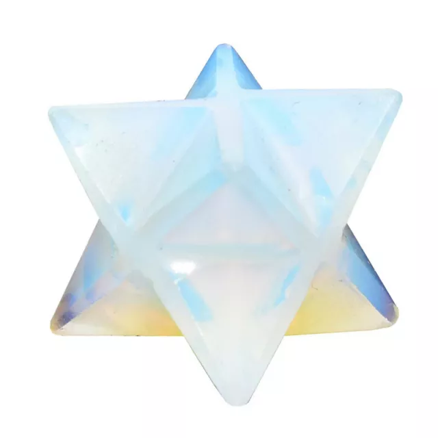 Opalite Merkaba Star carved Crystal reiki healing 8 Point For Meditation Therapy