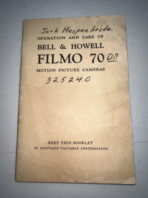 Bell & Howell Filmo 70 Instruction Manual