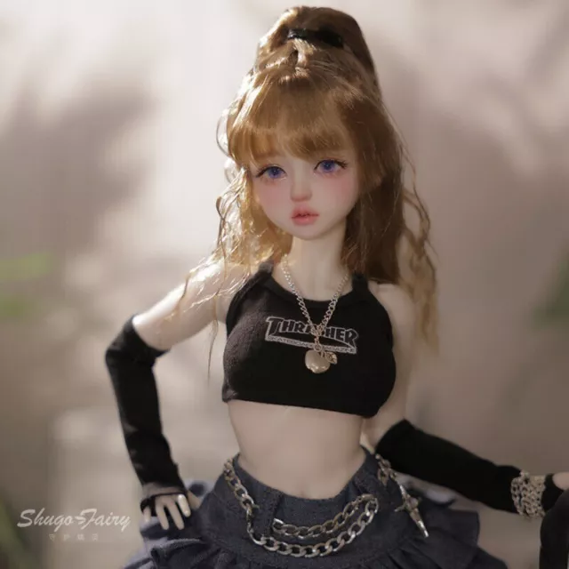 1/4 BJD Doll Girl Resin Ball Jointed Body Female Full Set Clothes Figure Toy