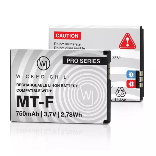 Wicked Chili Li-Ion 750 mAh Akku für AVM FRITZ!Fon C5 / C4 / M2 / MT-F / 2,78 Wh