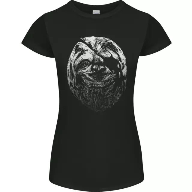 A Sloth With an Eye Patch Womens Petite Cut T-Shirt