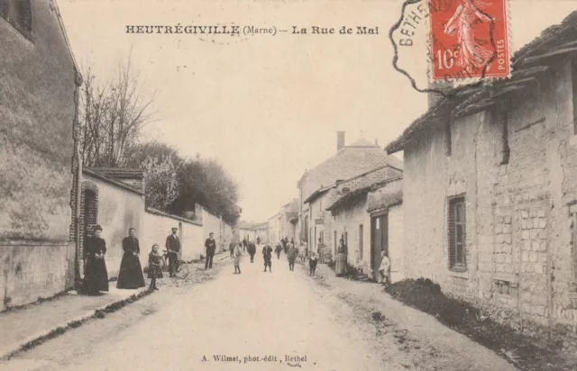 CPA 51 HEUREGIVILLE (Marne) La Rue de Mai