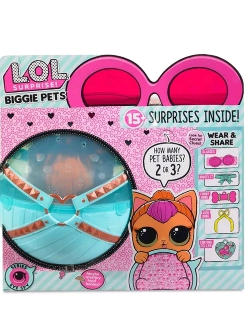 LOL SURPRISE BIGGIE Pet NEON KITTY Ultra Rare Eye Spy Ball Doll 2