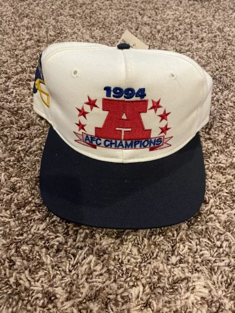 Vintage San Diego Chargers Snapback NWT Hat Cap White AFC Champions AJD NFL 90s