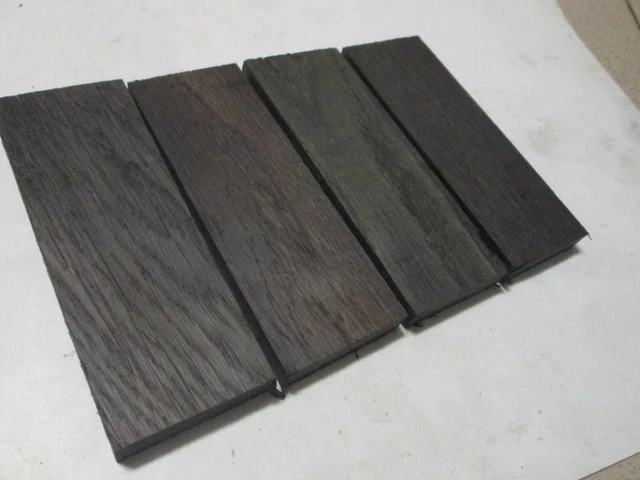4pcs lot Bog Oak morta wood Woodturning/ (50*12*135mm) 1000-5800 Years Old