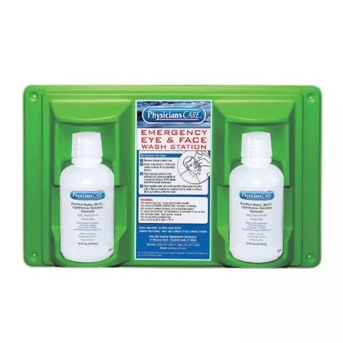 PhysiciansCare Eye Wash Station, Double 16 oz. Bottle  Assorted Sizes , Styles