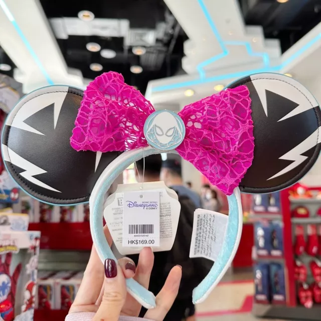 Disney Parks Marvel Spider-Man Spider Gwen 2023 Minnie Bow Ears Headband NEW