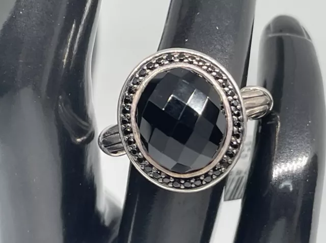 PETER THOMAS ROTH Onyx Black Spinel Ring SZ 8 Sterling Silver Stunning ...