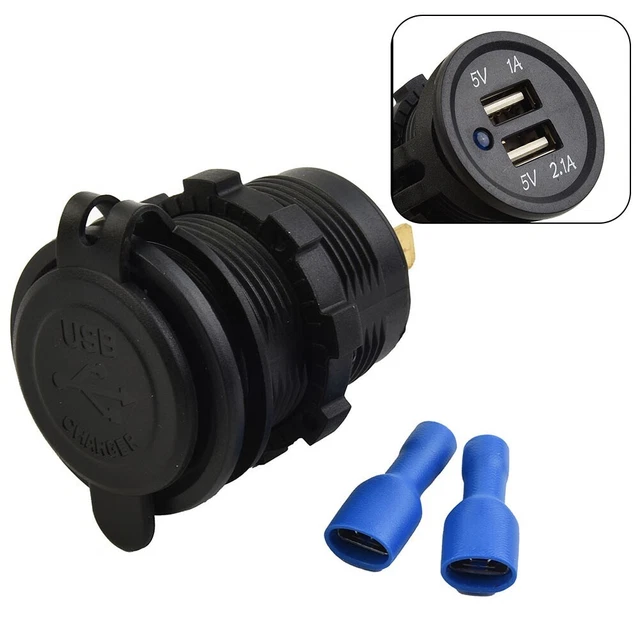 Pratique Double Chargeur USB Pièces LED Indicateur Metier A Feux Multifonctions