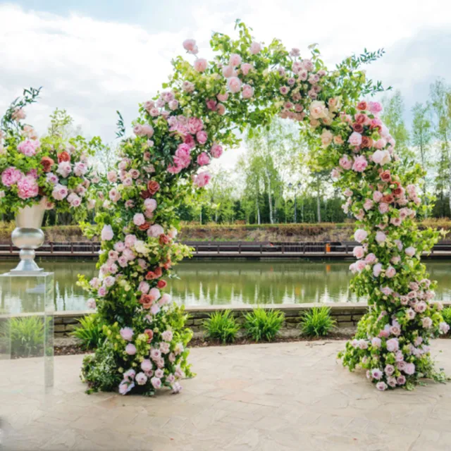 Wedding Romantic Flower Backdrop Stand Large Arbor Garden Balloons Decor Frame