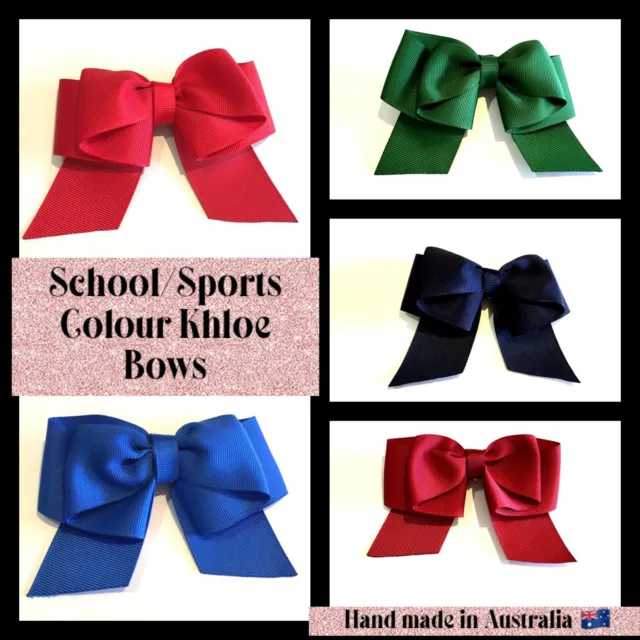 Girls School 12cm Khloe Bows Hair Accessories Custom Colours Available