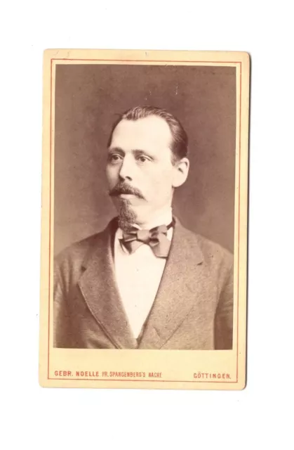 Gebr. Noelle CDV Foto Herrenportrait - Göttingen 1870er