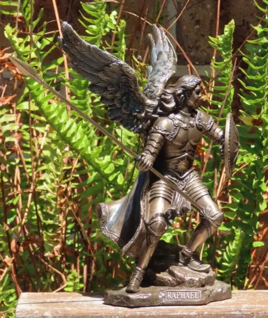 Archangel Raphael ~ Veronese Collection 22cm Tall Bronzed Statue Healing