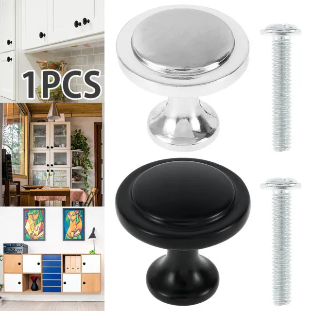 Modern Single Hole Drawer Closet Knobs 25mm Round Cupboard Pull Handle Blfds