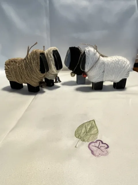 NEW-Wooden Sheep Handmade & Hand Painted Country Farmhouse Decor-$9.99each