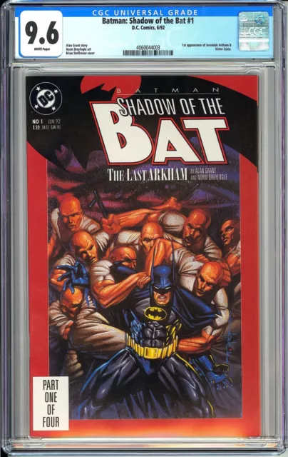 Batman Shadow of the Bat #1 CGC 9.6 1992 4060044003 1st Arkham & Zsasz! KEY!