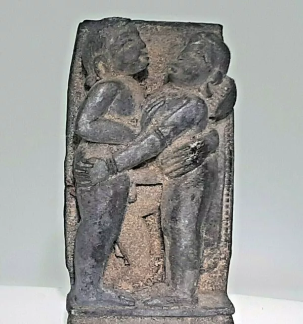 Miniature Vintage Carving Depicting Kama Sutra