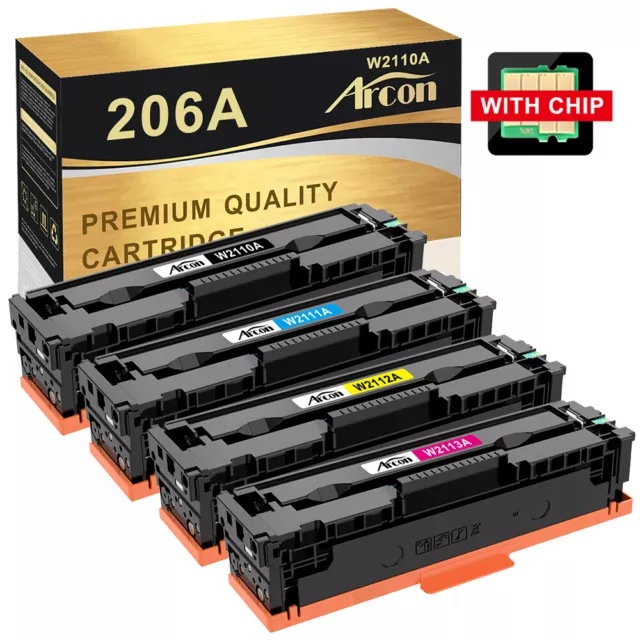 WITH CHIP W2110A For HP 206A Toner Black Color LaserJet Pro M283fdw M283cdw M282