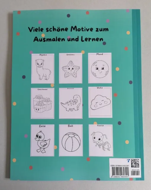 Malbuch für Kinder, gebundene Ausgabe A4, 100 schöne Motive, für viel Mal Spaß✍️ 2