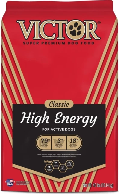 Dry Dog Food Classic High Energy Formula Reliable Quality 40-lb Bag New Date