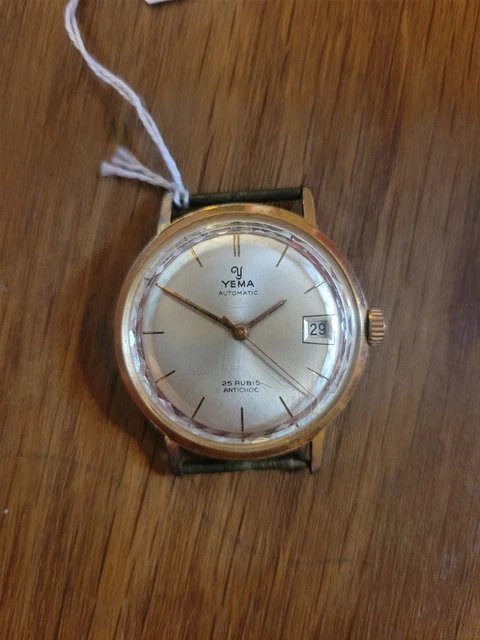 Montre Yema Automatique Vintage Plaquée Or - Mécanisme Révisé, Modèle Unisexe