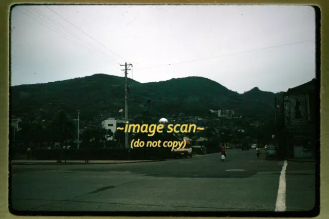 Sasebo, Japan, Street Scene in 1964, Kodachrome Slide L25a