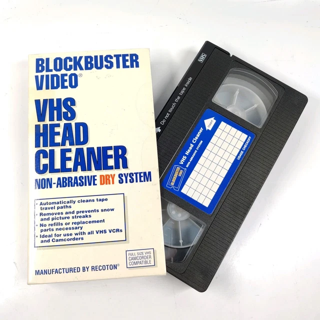 BLOCKBUSTER VIDEO VHS VCR Head Cleaner Dry NonAbrasive Vintage