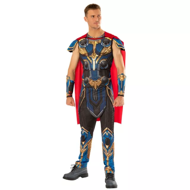 Thor Deluxe Love & Thunder Costume Adult Marvel Avenger Top Pants Cape Licensed