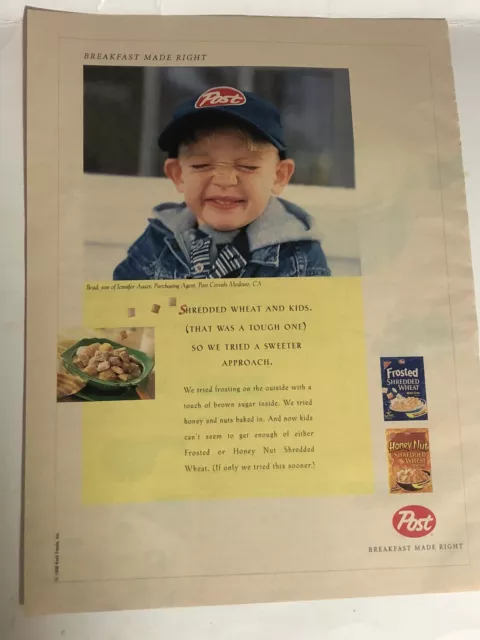vintage Post Cereal Print Ad Advertisement 1998 pa1